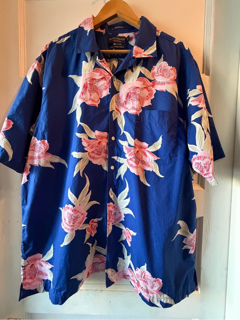 Button Down with Pink Floral Print